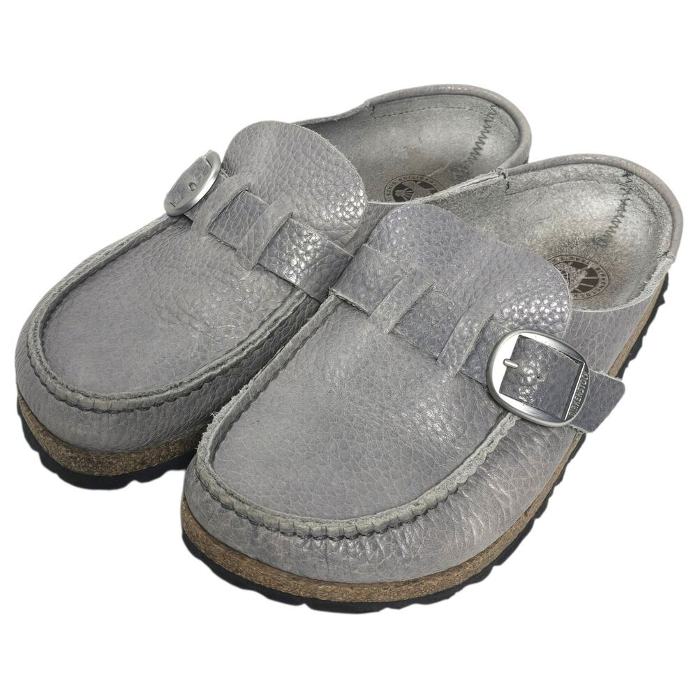 Birkenstock Buckley Leather Clogs Women EU 36 US 5-5.5 Gray Slip On Sandals Boho
